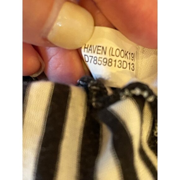 Diane Von Furstenberg Black And‎ White Multi Directional Striped Haven Dress S - Picture 11 of 11